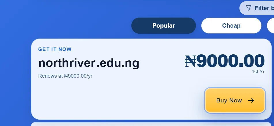 Click buy now on confirmed available .edu.ng domain Click buy now on confirmed available .edu.ng domain