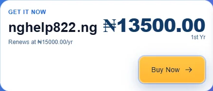 How to Register a .ng Domain in Nigeria 1 Truehost result card showing nghelp822.ng ready to add to the cart