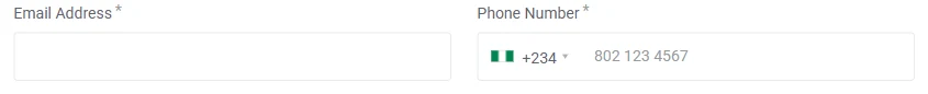 Truehost checkout fields for email address and phone number