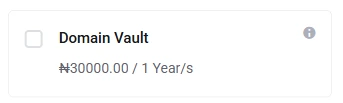 How Much Does a .ng Domain Cost in Nigeria? 2 Truehost Domain Vault option with its annual price