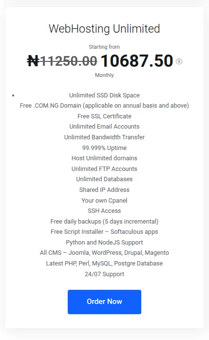 web hosting unlimited